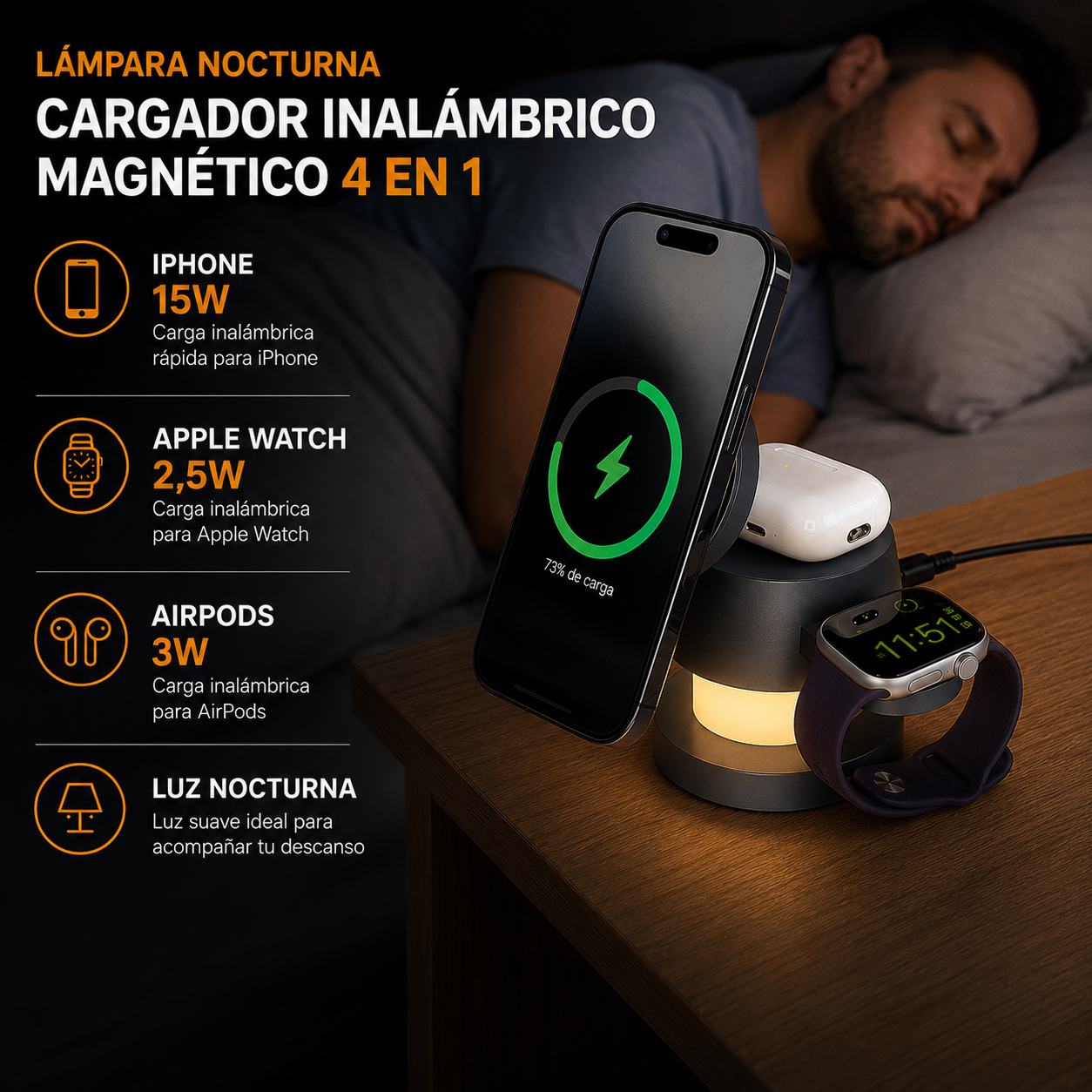 Estación de Carga 4 en 1 para Apple